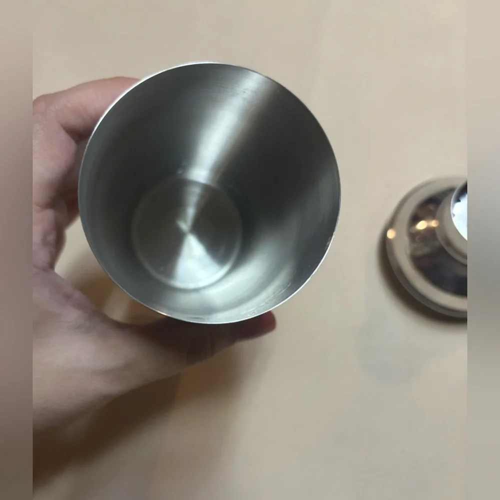 El Recuerdo Mezcal Metal Cocktail Shaker Stainless‎ Steel w/ Recipe 6” Tall